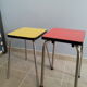 Lot 2 tabourets formica vintage