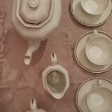 Complete art deco service in Limoges porcelain 12 cups