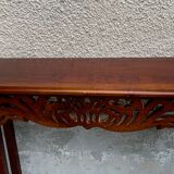 Vintage carved wooden console and aesthetics
