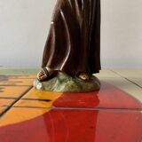 Statuette of Saint Francis of Assisi - 25 cm - hand-painted resin - Malsiner Hans - Italy - 1990