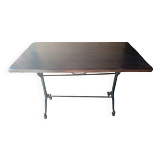 110cm bistro table with solid wood top