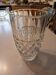 Transparent chiseled glass vase