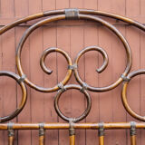 Vintage 60s bamboo rattan headboard