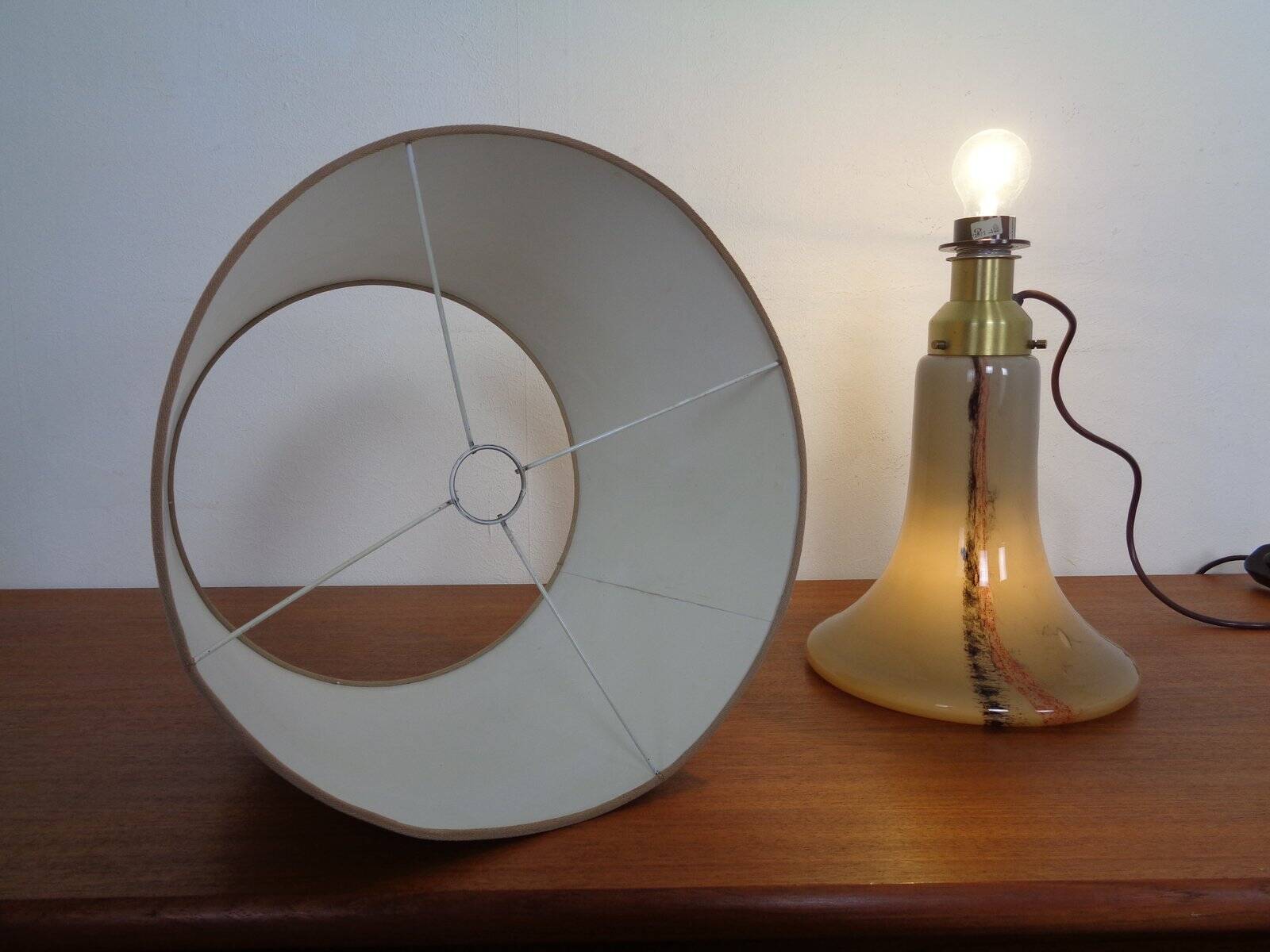 Glass Floor Lamp by Peil & Putzler, 1970s