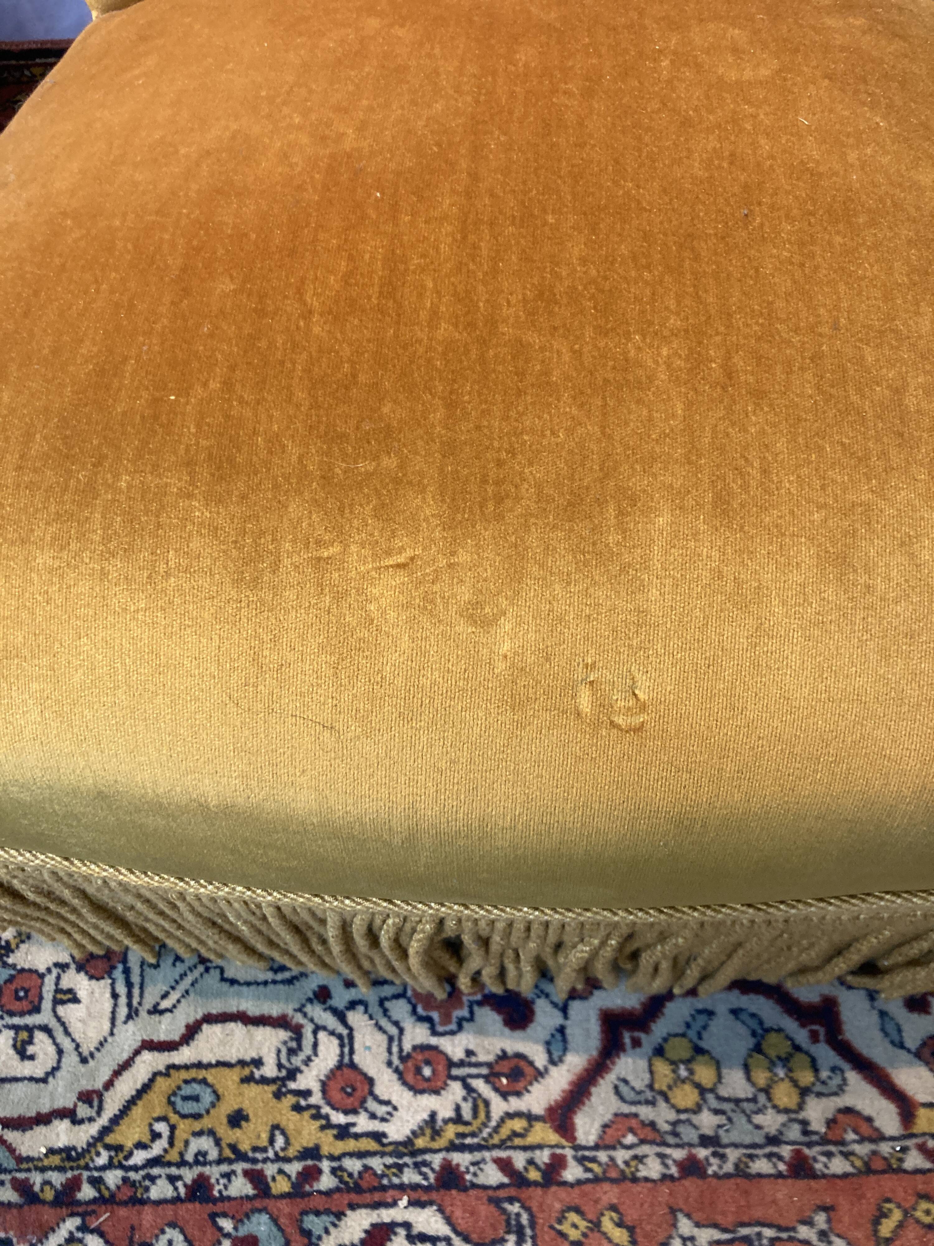 Velvet toad armchair