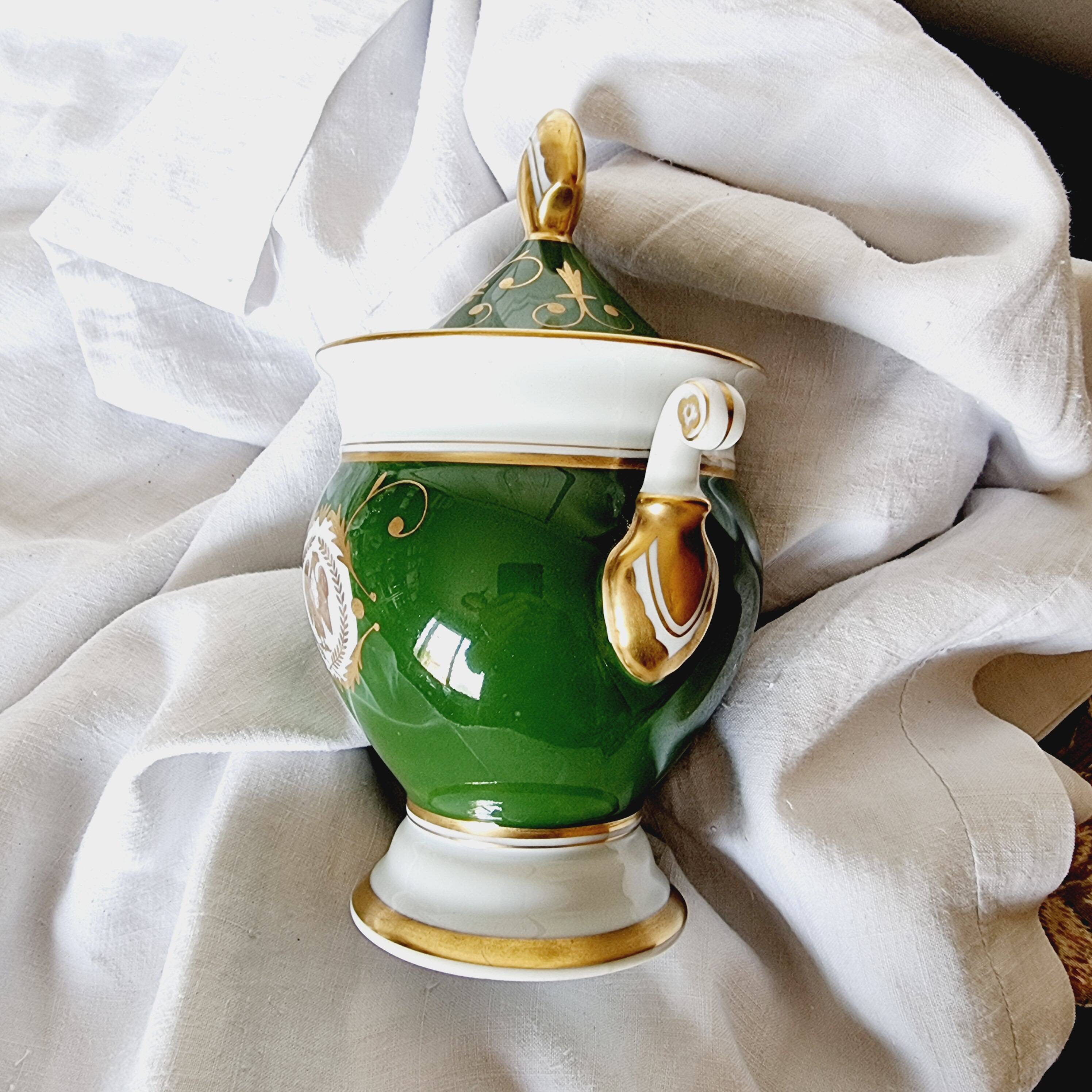 Limoges Porcelain Bombonera Lafarge or Empire Style Tibor or Napoleon