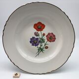 6 Hollow porcelain plates "Moulin des Loups" Beaulieu model