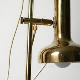 Scandinavian brass floor lamp with two adjustable light point