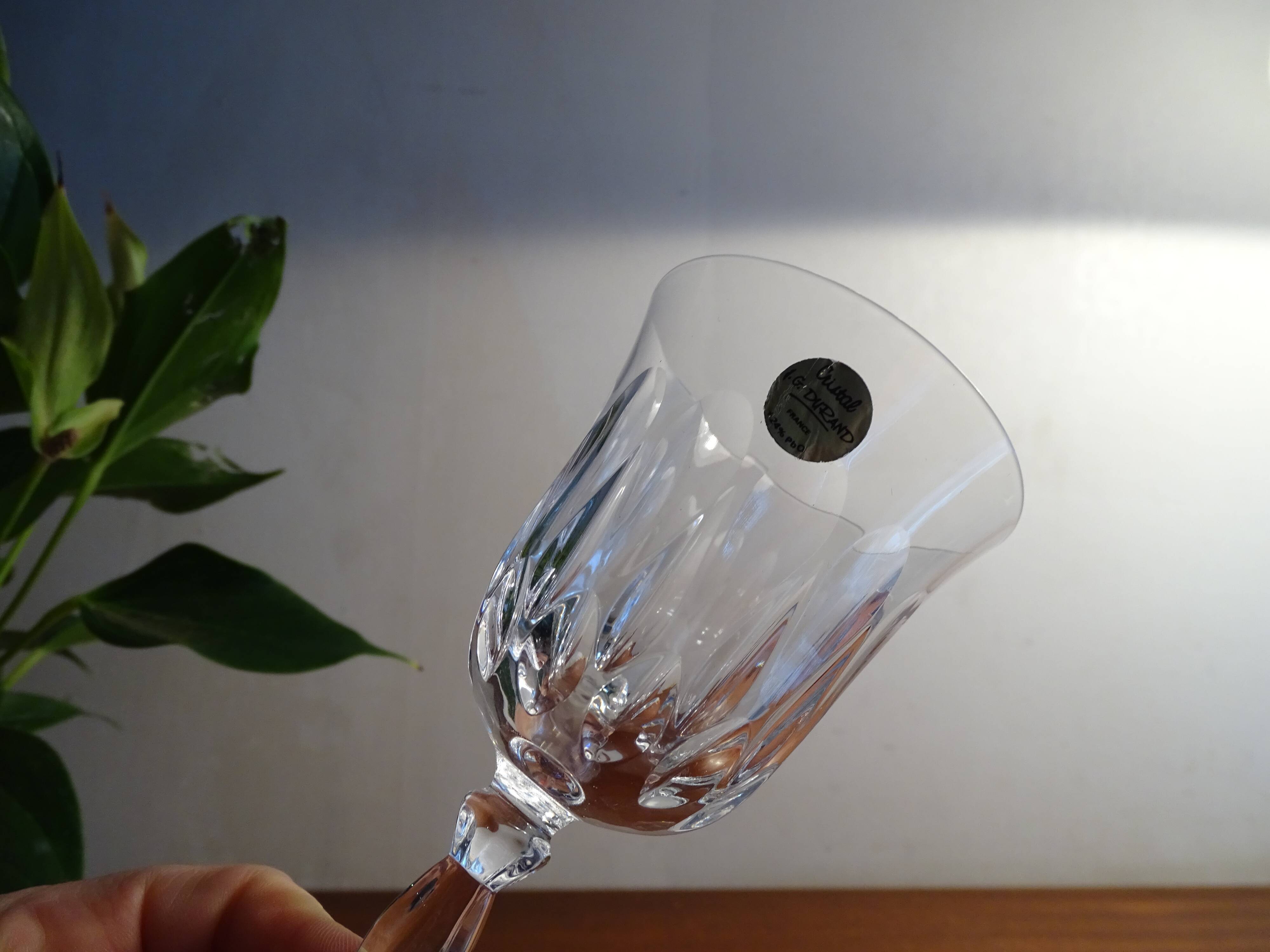 6 verres vin rouge Cristal d'Arques JG Durand Villiers 11,5 cl taille Beaulieu