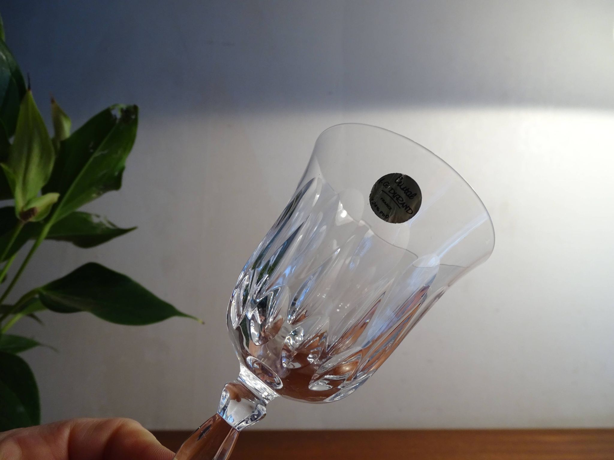 6 glasses red wine Cristal d'Arques JG Durand Villiers 11,5 cl size Beaulieu