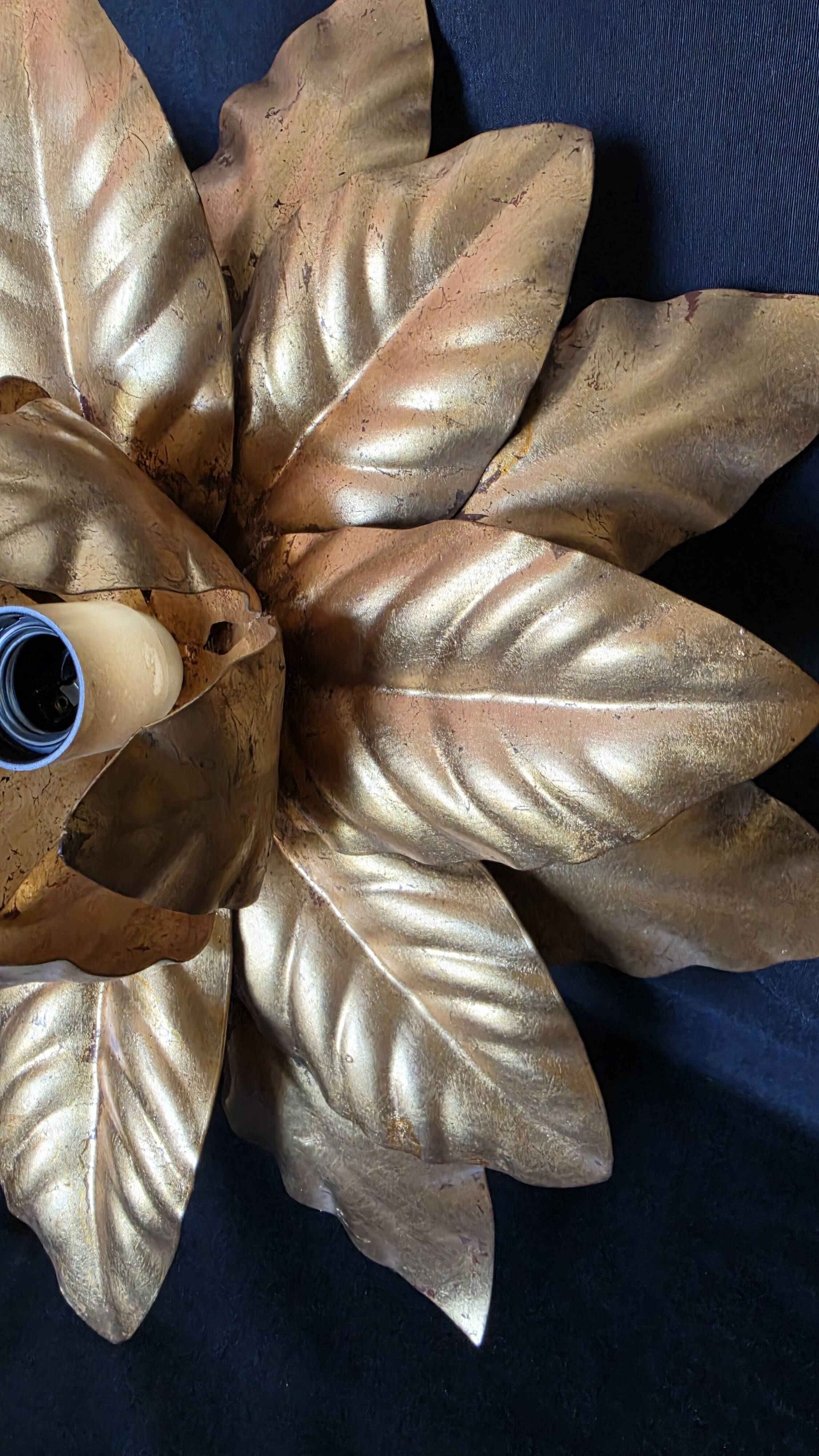 Vintage wall light "Sun and Flower" in the style of Banci Firenze (1960s)