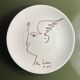Jean Cocteau collection plate, Limoges porcelain, 1963