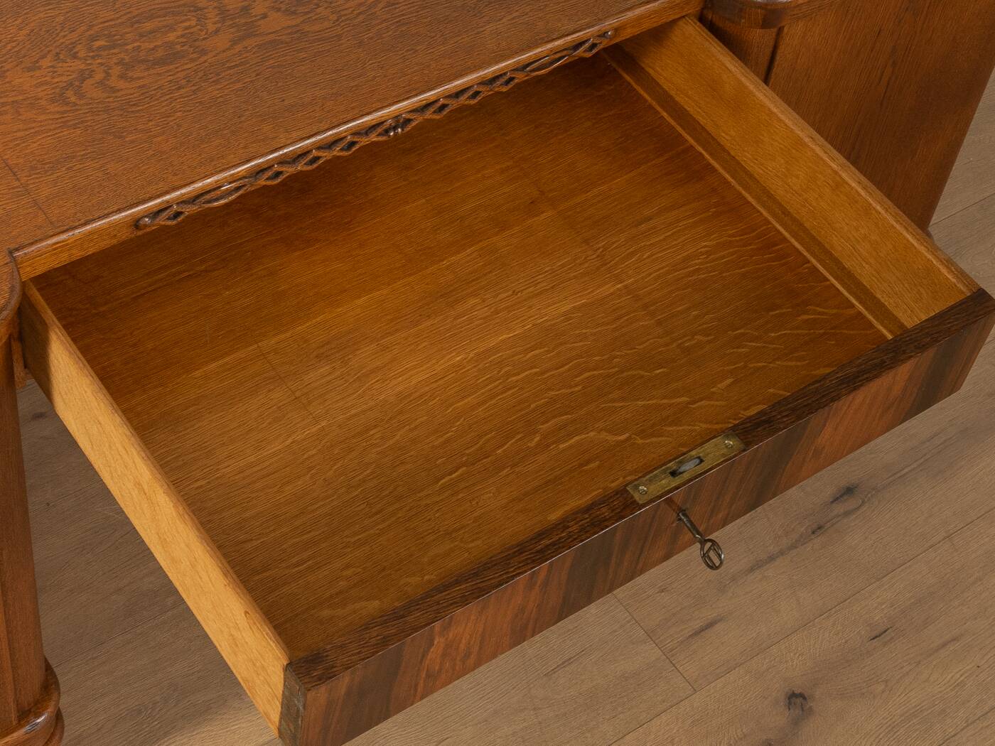 Elegant Art Deco desk with curved legs