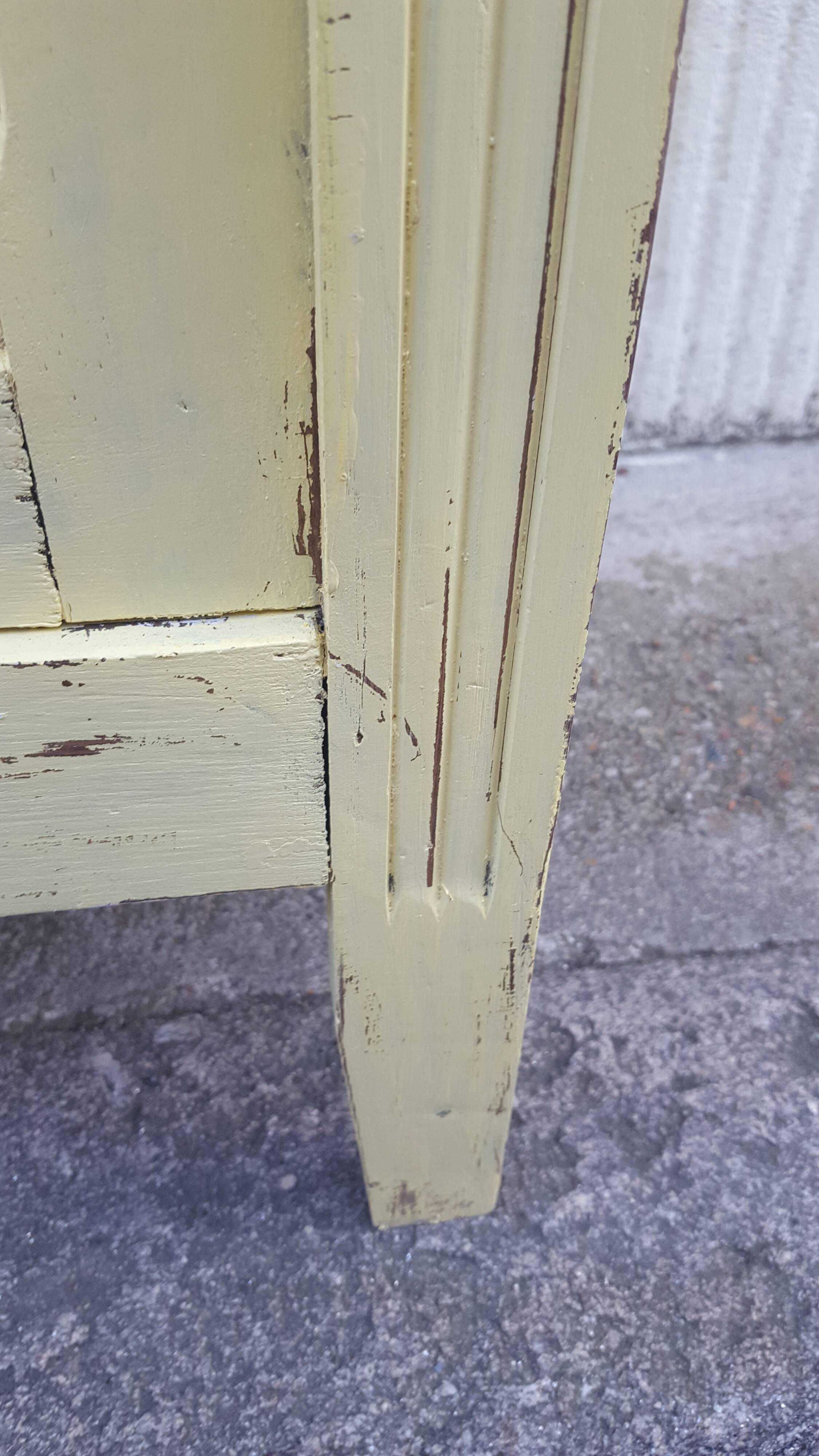 Parisian buffet patina yellow pastel