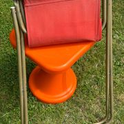 Fauteuil de camping pliant orange vintage