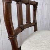 Tabouret rotin vintage