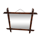 Old mirror 19th imitation bamboo