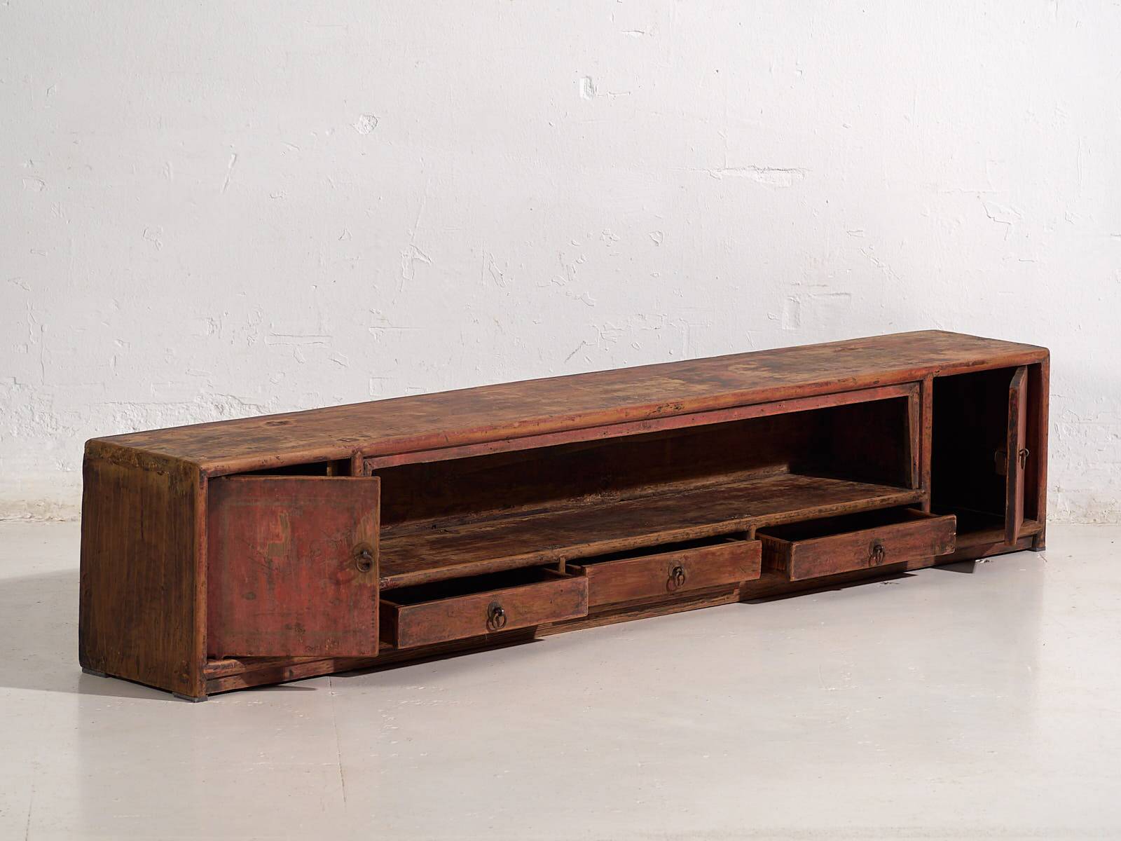 Antique red TV cabinet (c.1900)