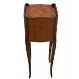 Inlaid bedside tables, Louis XV style, France.