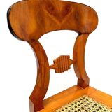 Biedermeier Board Chairs in Cherry Veneer and Mesh, Vienna, 1830s, Set of 6