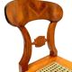 Chaises de salle à manger Biedermeier en placage de cerisier et en maille, Vienne, années 1830, ensemble de 6