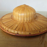 Hat colonial helmet in bamboo 70s
