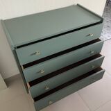 Restored Vintage Chest of Drawers – Sage Green