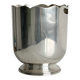 Silver-plated metal bucket, scalloped edge