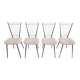 Suite de 4 chaises "Harpe" 1950 – Design Mid-Century & Assises Bouclée