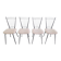 Suite de 4 chaises "Harpe" 1950 – Design Mid-Century & Assises Bouclée