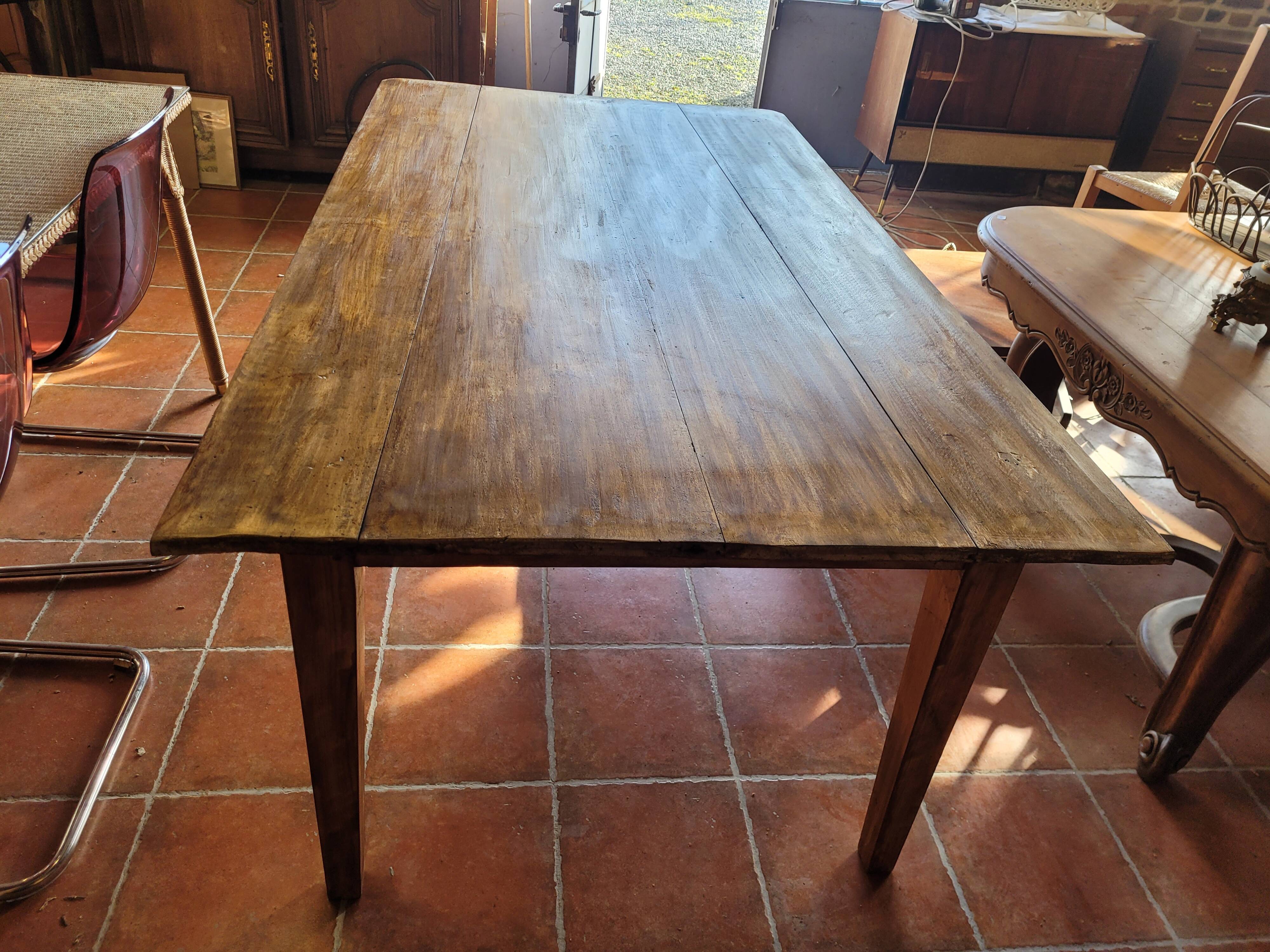 Old fir farm table, 180×102cms