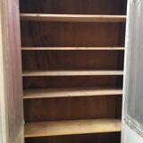 Bookcase 2 painted in ochre and cream mesh doors beginning 20 th