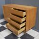 Blonde wood buffet Jiri Jiroutek, model U458 from the 1960s, with 4 drawers and a door.