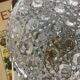 Round wall light ceiling fixture in glass with diamond points vintage 1970s