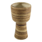 Brutalist Ceramic Vase, 1940s–1950s, Earthy Zen Tones, 33.5 cm