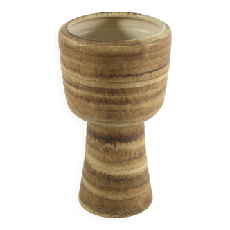 Brutalist Ceramic Vase, 1940s–1950s, Earthy Zen Tones, 33.5 cm