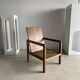 Fauteuil en bois naturel (teck) design minimaliste