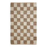 Tapis à carreaux en jute