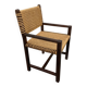 Fauteuil brutaliste bois et corde