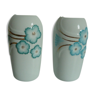 Paire de vases en porcelaine de Limoges