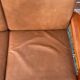 Scandinavian teak and leather sofa from the 70s