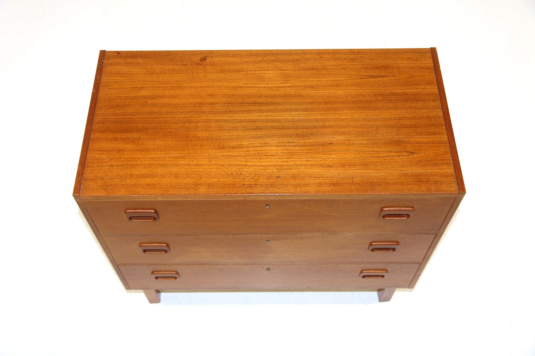 Teak chest of drawers, suede, 1960