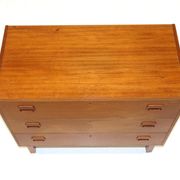 Teak chest of drawers, suede, 1960