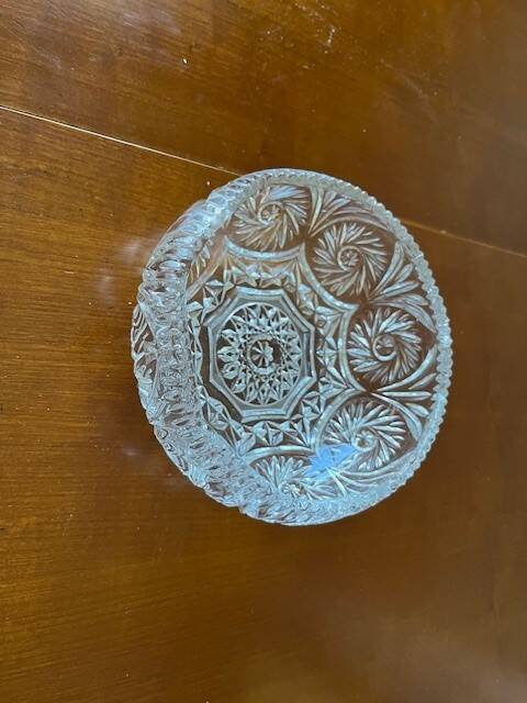 Compotier ou centre de table décoratif. Cristal Taillé