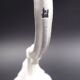 Old white enamelled metal patère
