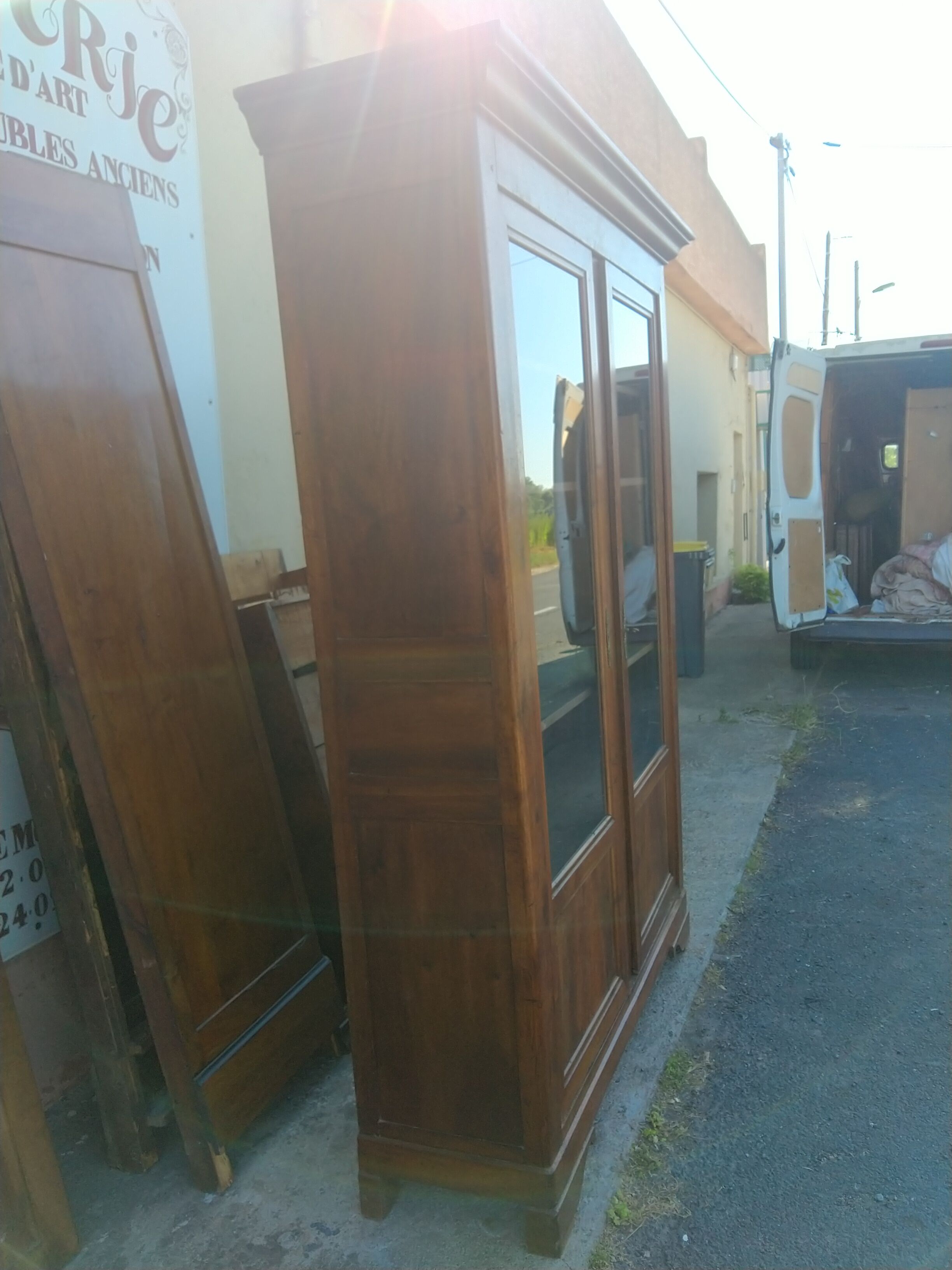 Louis Philippe walnut bookcase