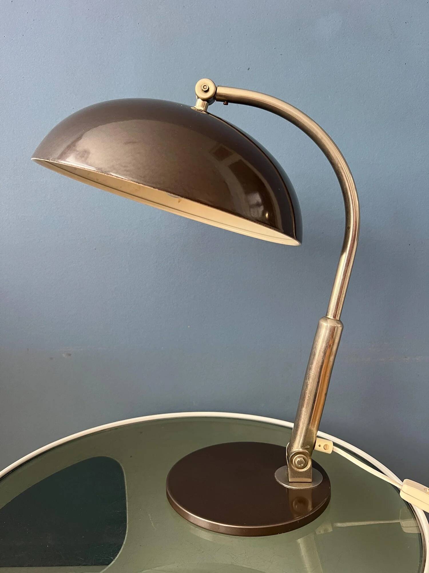 Vintage Dark Taupe Hala Busquet 144 desk lamp by Herman Busquet