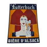 Enamelled plate alsace beer lutterbach