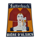 Enamelled plate alsace beer lutterbach