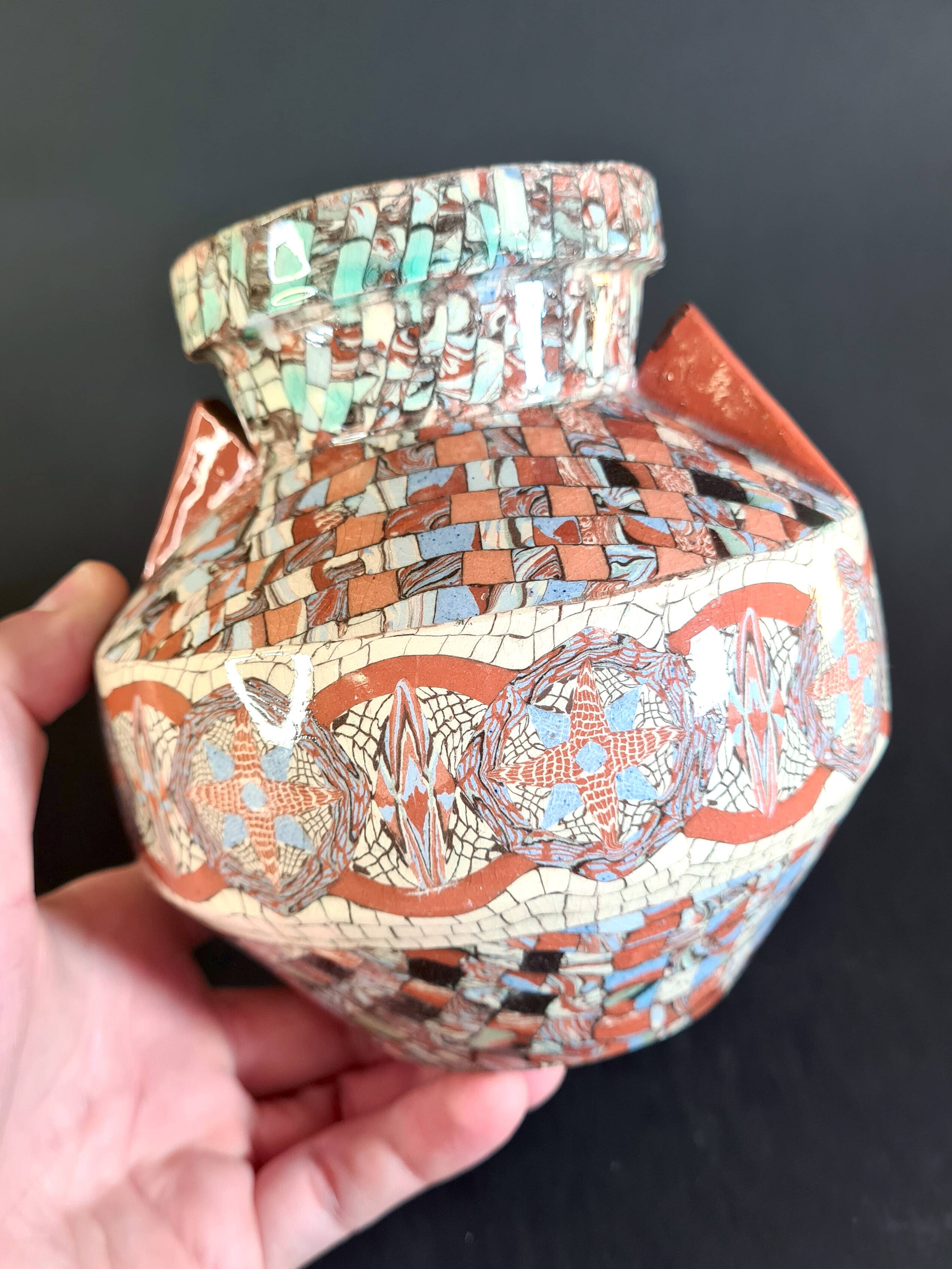 Vase en mosaïque Gerbino Vallauris – modèle 16 cm
